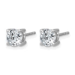 Round Lab Grown Diamond 4-Prong Studs - 14k White Gold / 1-2/5 ctw. / VS+ F+