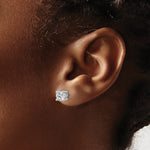 Round Lab Grown Diamond 4-Prong Studs - 14k White Gold / 1-1/2 ctw. / VS+ F+ Certified