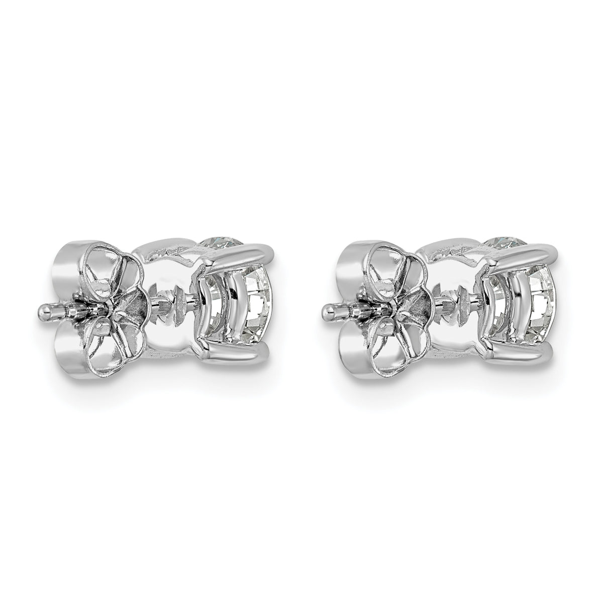 Round Lab Grown Diamond 4-Prong Studs - 14k White Gold / 1-3/4 ctw. / VS+ F+