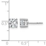 Round Lab Grown Diamond 4-Prong Studs - 14k White Gold / 1-3/4 ctw. / VS+ F+