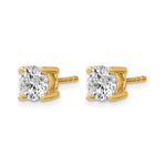 Round Lab Grown Diamond 4-Prong Studs - 14k Yellow Gold / 1-1/2 ctw. / VS+ F+