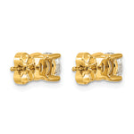 Round Lab Grown Diamond 4-Prong Studs - 14k Yellow Gold / 1-3/4 ctw. / VS+ F+