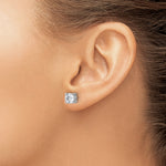 Round Lab Grown Diamond 4-Prong Studs - 14k White Gold / 2 ctw. / VS+ F+