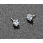 Round Lab Grown Diamond 4-Prong Studs - 14k White Gold / 1-2/5 ctw. / VS+ F+