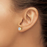 Round Lab Grown Diamond 4-Prong Studs - 14k Yellow Gold / 2 ctw. / VS+ F+