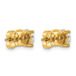 Round Lab Grown Diamond 4-Prong Studs - 14k Yellow Gold / 2 ctw. / VS+ F+
