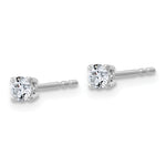 Lab Grown Diamond Gold 4-Prong Lightweight Solitaire Earrings - 10k White Gold / 1/4 ctw. / VS+ F+