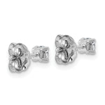 Lab Grown Diamond Gold 4-Prong Lightweight Solitaire Earrings - 10k White Gold / 1/4 ctw. / VS+ F+
