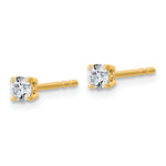 Lab Grown Diamond Gold 4-Prong Lightweight Solitaire Earrings - 10k Yellow Gold / 1/4 ctw. / VS+ F+