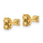 Lab Grown Diamond Gold 4-Prong Lightweight Solitaire Earrings - 10k Yellow Gold / 1/4 ctw. / VS+ F+