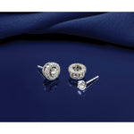Lab Grown Diamond Gold 4-Prong Lightweight Solitaire Earrings - 10k White Gold / 1 ctw. / VS+ F+