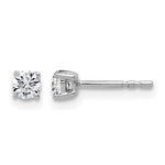 Lab Grown Diamond Gold 4-Prong Lightweight Solitaire Earrings - 14k White Gold / 1/3 ctw. / VS+ F+