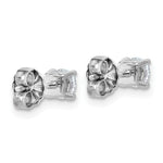 Lab Grown Diamond Gold 4-Prong Lightweight Solitaire Earrings - 10k White Gold / 1/2 ctw. / VS+ F+