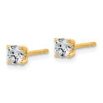 Lab Grown Diamond Gold 4-Prong Lightweight Solitaire Earrings - 14k Yellow Gold / 1/2 ctw. / VS+ F+
