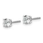 Lab Grown Diamond Gold 4-Prong Lightweight Solitaire Earrings - 10k White Gold / 2/3 ctw. / VS+ F+