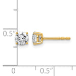Lab Grown Diamond Gold 4-Prong Lightweight Solitaire Earrings - 14k Yellow Gold / 2/3 ctw. / VS+ F+