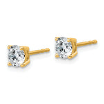 Lab Grown Diamond Gold 4-Prong Lightweight Solitaire Earrings - 14k Yellow Gold / 1 ctw. / VS+ F+