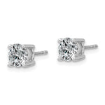 Lab Grown Diamond Gold 4-Prong Lightweight Solitaire Earrings - 10k White Gold / 1-1/2 ctw. / VS+ F+