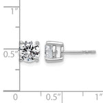 Lab Grown Diamond Gold 4-Prong Lightweight Solitaire Earrings - 10k White Gold / 2 ctw. / VS+ F+
