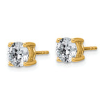 Lab Grown Diamond Gold 4-Prong Lightweight Solitaire Earrings - 10k Yellow Gold / 2 ctw. / VS+ F+