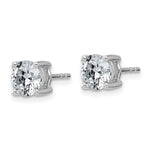 Lab Grown Diamond Gold 4-Prong Lightweight Solitaire Earrings - 14k White Gold / 2 ctw. / VS/SI+ G+