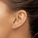 Round Lab Grown Diamond 4-Prong Studs with Screw Backs - 14k White Gold / 1/5 ctw. / VS+ F+