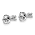 Round Lab Grown Diamond 4-Prong Studs with Screw Backs - 14k White Gold / 1/5 ctw. / VS+ F+