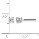 Round Lab Grown Diamond 4-Prong Studs with Screw Backs - 14k White Gold / 1/5 ctw. / VS+ F+