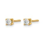 Round Lab Grown Diamond 4-Prong Studs with Screw Backs - 14k Yellow Gold / 1/5 ctw. / VS+ F+