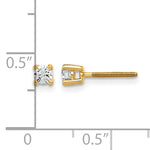 Round Lab Grown Diamond 4-Prong Studs with Screw Backs - 14k Yellow Gold / 1/5 ctw. / VS+ F+