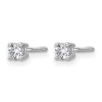 Round Lab Grown Diamond 4-Prong Studs with Screw Backs - 14k White Gold / 1/4 ctw. / VS+ F+