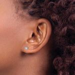 Round Lab Grown Diamond 4-Prong Studs with Screw Backs - 14k White Gold / 1/4 ctw. / VS+ F+