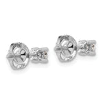 Round Lab Grown Diamond 4-Prong Studs with Screw Backs - 14k White Gold / 1/4 ctw. / VS+ F+