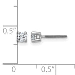 Round Lab Grown Diamond 4-Prong Studs with Screw Backs - 14k White Gold / 1/4 ctw. / VS+ F+