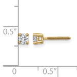 Round Lab Grown Diamond 4-Prong Studs with Screw Backs - 14k Yellow Gold / 1/4 ctw. / VS+ F+
