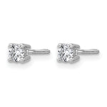 Round Lab Grown Diamond 4-Prong Studs with Screw Backs - 14k White Gold / 1/3 ctw. / VS+ F+