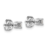 Round Lab Grown Diamond 4-Prong Studs with Screw Backs - 14k White Gold / 1/3 ctw. / VS+ F+