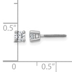 Round Lab Grown Diamond 4-Prong Studs with Screw Backs - 14k White Gold / 1/3 ctw. / VS+ F+