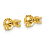 Round Lab Grown Diamond 4-Prong Studs with Screw Backs - 14k Yellow Gold / 1/3 ctw. / VS+ F+