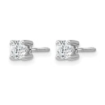Round Lab Grown Diamond 4-Prong Studs with Screw Backs - 14k White Gold / 1/2 ctw. / VS+ F+