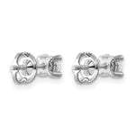 Round Lab Grown Diamond 4-Prong Studs with Screw Backs - 14k White Gold / 1/2 ctw. / VS+ F+