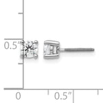 Round Lab Grown Diamond 4-Prong Studs with Screw Backs - 14k White Gold / 1/2 ctw. / VS+ F+