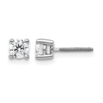 Round Lab Grown Diamond 4-Prong Studs with Screw Backs - 14k White Gold / 1/2 ctw. / VS+ F+