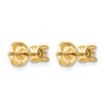 Round Lab Grown Diamond 4-Prong Studs with Screw Backs - 14k Yellow Gold / 1/2 ctw. / VS+ F+