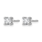 Round Lab Grown Diamond 4-Prong Studs with Screw Backs - 14k White Gold / 2/3 ctw. / VS/SI+ G+