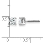 Round Lab Grown Diamond 4-Prong Studs with Screw Backs - 14k White Gold / 2/3 ctw. / VS/SI+ G+