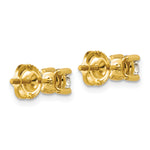 Round Lab Grown Diamond 4-Prong Studs with Screw Backs - 14k Yellow Gold / 2/3 ctw. / VS+ F+