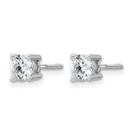 Round Lab Grown Diamond 4-Prong Studs with Screw Backs - 14k White Gold / 2/3 ctw. / VS+ F+