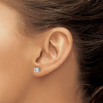 Round Lab Grown Diamond 4-Prong Studs with Screw Backs - 14k White Gold / 2/3 ctw. / VS+ F+