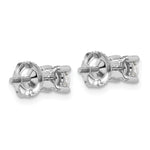 Round Lab Grown Diamond 4-Prong Studs with Screw Backs - 14k White Gold / 2/3 ctw. / VS+ F+ Certified
